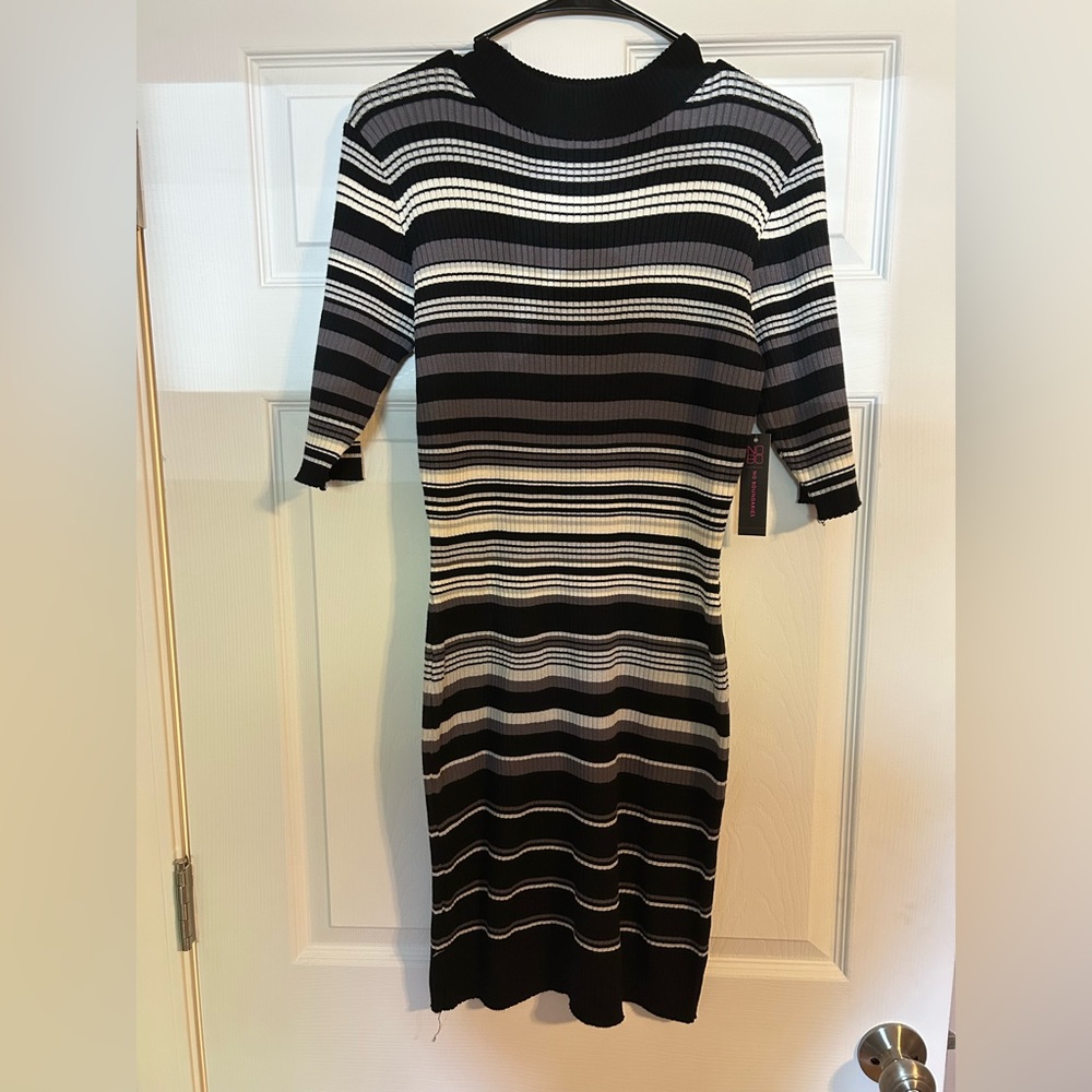 Grey Striped Sweater dress (Juniors XL)